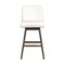 Armen Living Basila Swivel Bar Stool in Gray Oak Wood Finish with Pearl Fabric 840254332225 - alternate 5